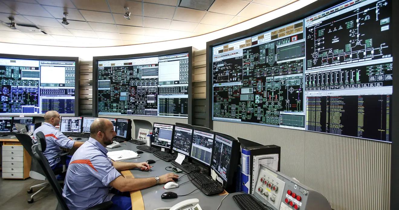 Industrial SCADA control room